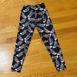 Dori Creations High-top Sneaker print Black Leggings Sz 7